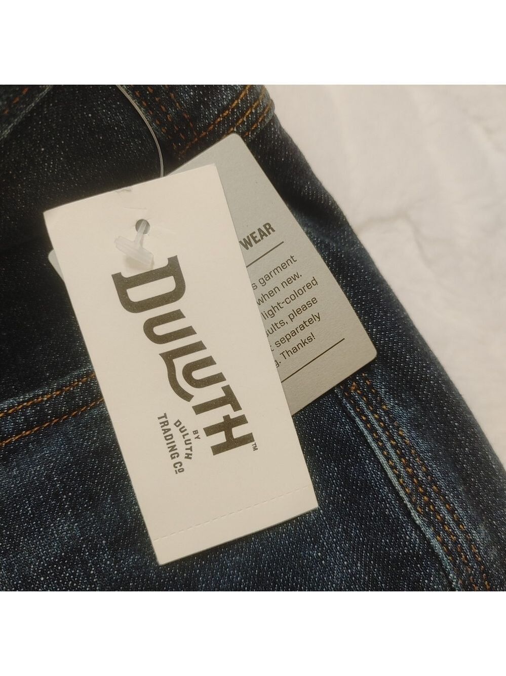 NWT Duluth Trading Men's DuluthFlex Ballroom Relaxed Jeans in Dark Blue 35x30 - Picture 5 of 16